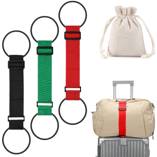 Adjustable Elastic Luggage Straps for Suitcase, Travel Bungee Straps - color: Black, Green, Red
