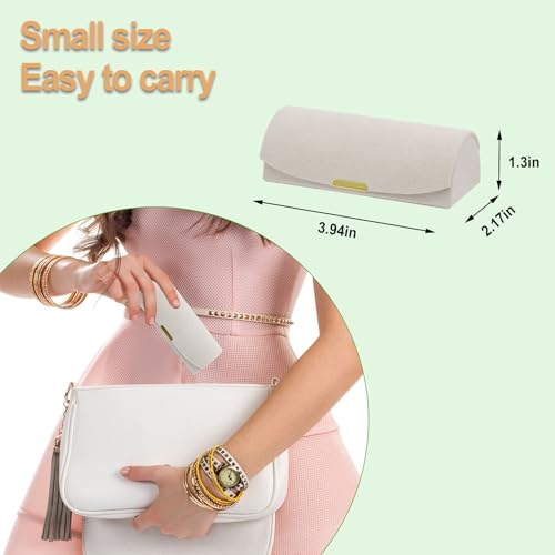 Small Jewelry Box, Mini Travel Jewelry Case Grey Velvet - color: Mini - Grey