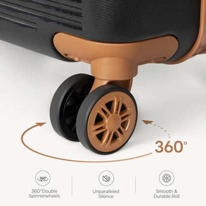 Cosbarn Luggage Sets, Durable 20,24,28 inch Suitcase Sets With Wheels - color: RoseGold
