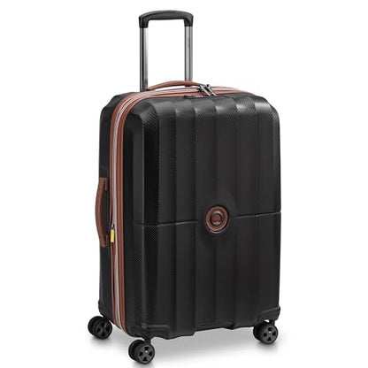 DELSEY PARIS Carrousel, 24 Inch Checked-Medium Hardside Luggage, Black - color: Black, size: Checked-Medium 24 Inch