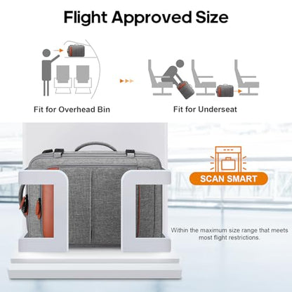 Bagsure Travel Carry On Backpack,42L Flight Approved,Expandable Backpack - color: Grey-brown (Backpack With 4 Packing Cubes)