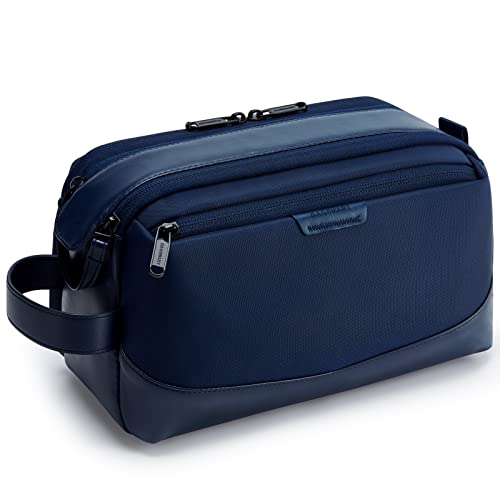 BAGSMART Large Travel Toiletry Bag for Men, Water-resistant, Nvay Blue - color: Nvay Blue