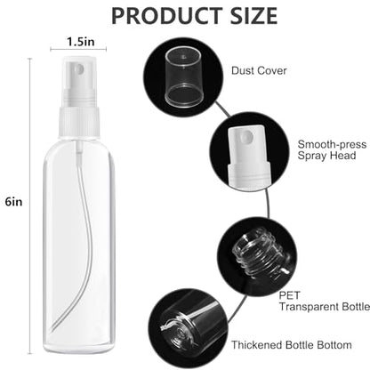 DTDNZKN 8 Pack 4 Oz (120ml) Small Spray Bottles, Fine Mist - size: 120ML (Pack of 2)