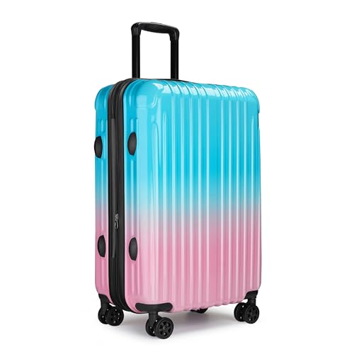 Checked Luggage, Expandable 28 Inch Hardside Suitcase - color: Sweet, size: L(checked-28")