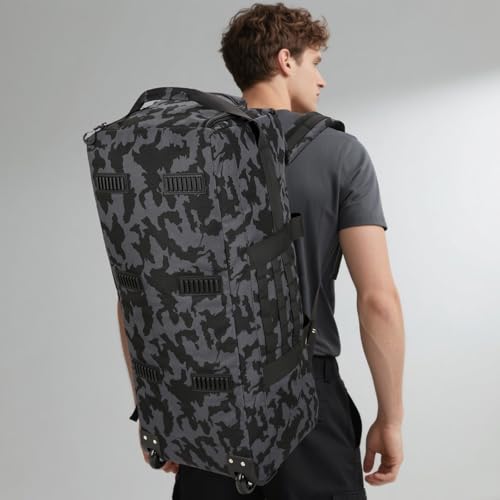 Duffle Bag Travel Luggage with Wheels: Large Rolling Backpack Foldable Carry On roller for Traveling - Weekender Overnight Personal Items Duffel Bag for Men and Women 80L (Como) - color: Como