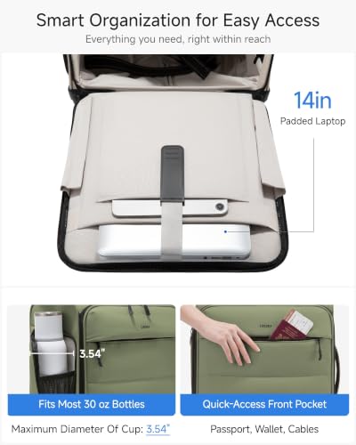LUGGEX 18x14x8 Underseat Carry On Bag, Green - color: Green