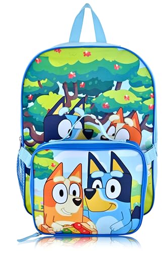 Bluey Backpack with Lunch Box Set for Kids, 16in School Bookbag, Bingo - color: Bluey and Bingo
