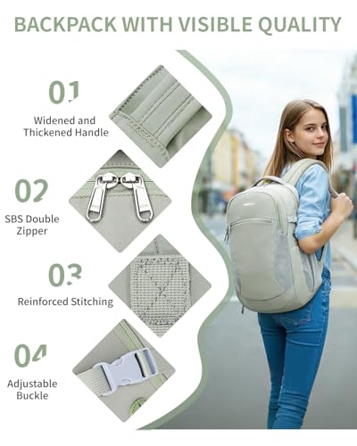ECOHUB 17" Laptop Backpacks with Laptop Compartment Work Backpack Women Lightweight & Water Resistant Travel Backpack,Green - color: Green-1