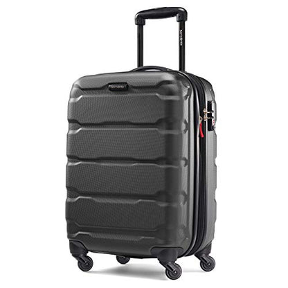 Samsonite Omni PC Hardside Expandable Luggage with Spinner Wheels, Black, Carry-On 20-Inch - color: Black, size: Carry-On 20-Inch