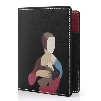 Lychii RFID-blocking Passport Holder Cover, Slim PU Leather Passport Wallet - color: Black/Red