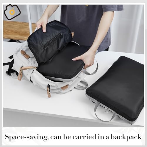Hosuly 6 Pcs Compression Packing Cubes, 17.3 x 12.6'', Black 01 - color: Black 01