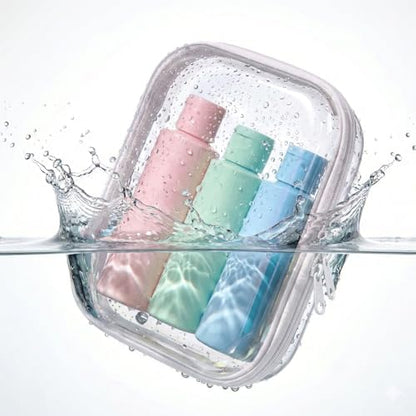 Clear Hard Shell Zipper Organizer Cases, 2 Pack - color: White