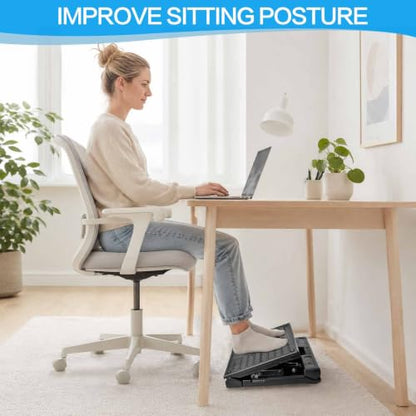 Adjustable Foot Rest Under Desk for Office,Home, Gaming & Study - color: Gray, size: Large