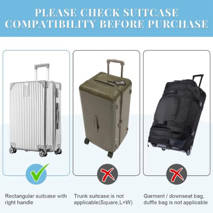 Yotako Upgraded Zippered Clear PVC Suitcase Cover 24 Inch - color: 70%clear 30%grey, size: 24inch