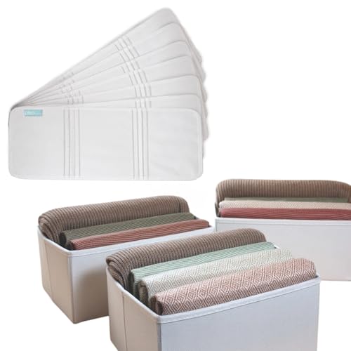 7 Pcs PLIIO Large Filers, Foldable Clothes Organizer, Space-Saving Closet and Suitcase solution, Wrinkle-Free Storage Solution for Home and Travel, Wardrobe Organizer and Clothes Folder