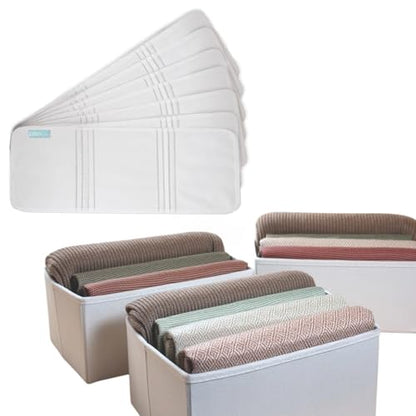 7 Pcs PLIIO Large Filers, Foldable Clothes Organizer, Space-Saving Closet and Suitcase solution, Wrinkle-Free Storage Solution for Home and Travel, Wardrobe Organizer and Clothes Folder