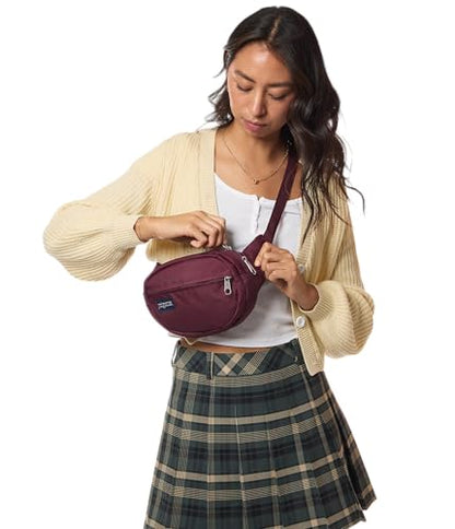 JanSport Fifth Avenue Waist Bag w/Adjustable Strap, Cherry Lacquer - color: Cherry Lacquer