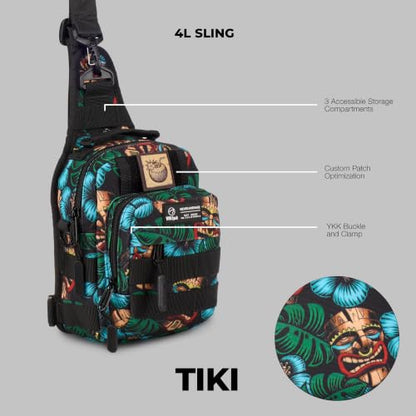 WOLFpak 4L Mini Tactical Sling Bag Crossbody - color: Tiki