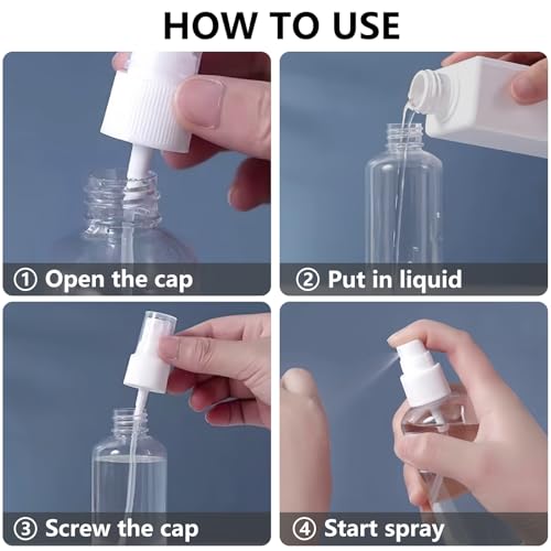 DTDNZKN 8 Pack 4 Oz (120ml) Small Spray Bottles, Fine Mist - size: 120ML (Pack of 2)
