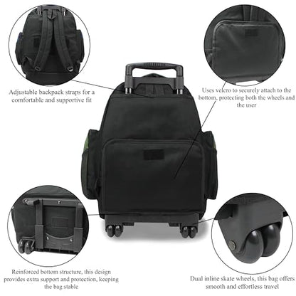 World Traveler Transworld 22-Inch Carry-On Rolling Backpack - Olive - color: Olive