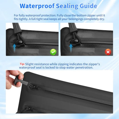 HONTOM IPX8 Waterproof Boat Document Holder with 2-Pockets, 15.3"x11.8"