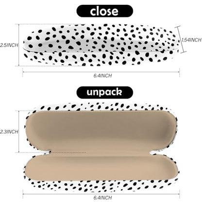 Glasses Case Hard Shell Eyeglass Protective Case Eyeglasses Holder Box with Cleaning Cloth for Women Girls Men Cute - color: L1-speckle