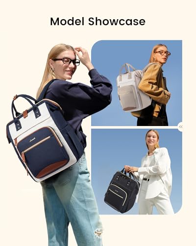 LOVEVOOK Laptop Backpack Women, 15.6 Inch Work Backpack - color: Dark-blue, size: 17.3INCH