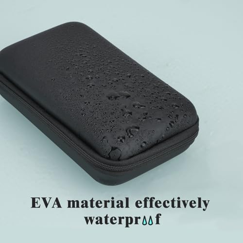 Zoyiancy Portable Cable Carrying Case, Dustproof Power Bank Protector - color: Black