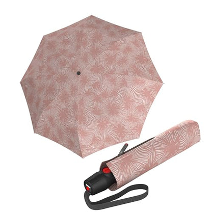 Knirps T.200 Automatic Travel Umbrella for Rain, Windproof, Doodle Rose - color: Doodle Rose