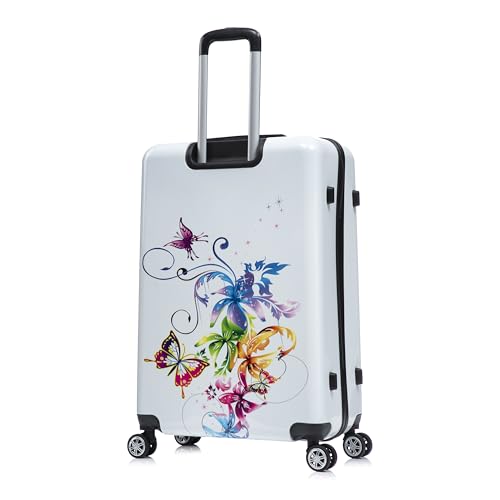 InUSA Fusion Plastic 4-Wheel Spinner Luggage, Fusion (IUAPC00L-FUS) - color: Fusion, size: 28 Inch