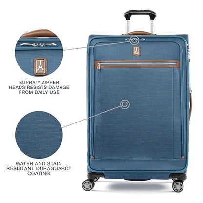 Travelpro Platinum Elite Checked Luggage Spinner, Coastal, 29-Inch - color: Coastal Blue, size: Checked-Large 29-Inch