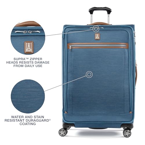 Travelpro Platinum Elite Checked Luggage Spinner, Coastal, 29-Inch - color: Coastal Blue, size: Checked-Large 29-Inch