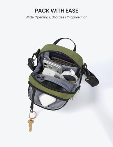 SKYSPER Small Anti Theft Crossbody Sling Bag RFID Cross Body Bag Travel Shoulder Daypack - color: Armygreen