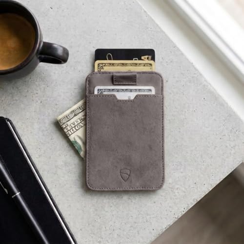 Vaultskin CHELSEA Slim Leather Card Wallet for Men, RFID (Hurricane Brown) - color: Hurricane Brown