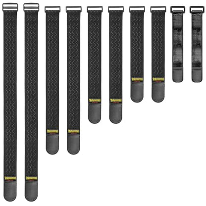 Trilancer Elastic Cinch Straps with Anti-Slip Strips, 5 Size Combo(10-Pack) - size: 5 size combo(9''+12"+14''+18"+24")
