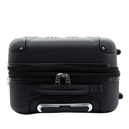 Travelers Club Chicago Hardside Expandable Spinner Luggage, Black, 5 Piece Set - color: Black, size: 5-Piece Set