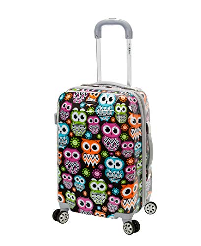 Rockland Vision Hardside Spinner Wheel Luggage, Carry-On 20", Owl - color: Owl, size: Carry-on 20"