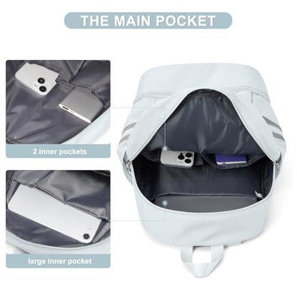 coofay Gym Backpack For Women, Gym Bag with Shoe Compartment - color: A-light Blue, size: Small