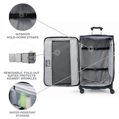 Travelpro Crew Classic Softside Checked Luggage, Blue, 29-Inch - color: Patriot Blue, size: Checked Large