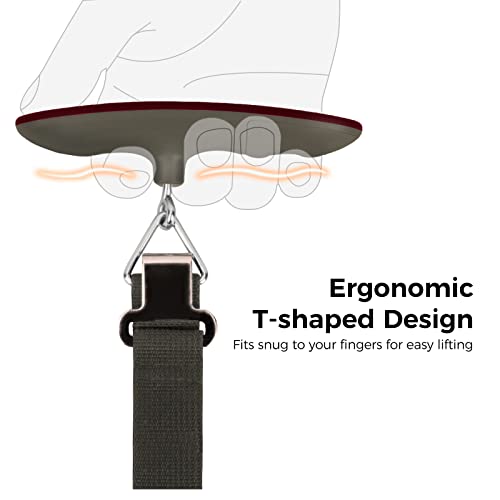 pack all Digital Luggage Scale for Travel, 110Lbs Capacity, 0.1Lb Precision - color: Red