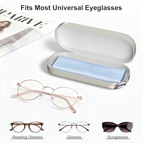 Hard Shell Leather Sunglasses Case,Classic Fashionable Cute Large Glasses Case for Women Men,Sunglass Eyeglasses - color: Fun Skull