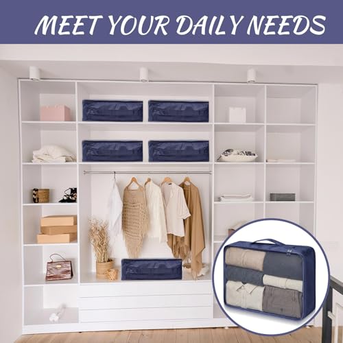 Silkfly 8 Pcs XL Packing Cube for Travel Luggage,Simple,Navy Blue - color: Navy Blue, size: Simple