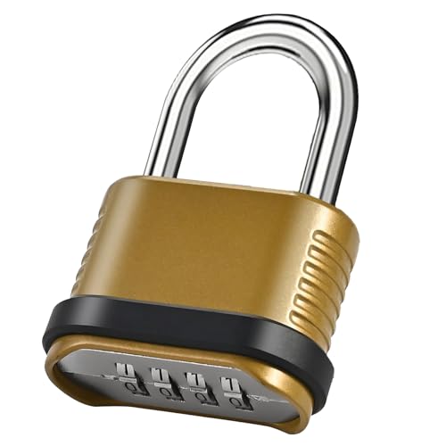 1pcs Golden Combination Lock, 4-Digit Heavy Duty Combo Lock - style: 1pcs Short-Golden
