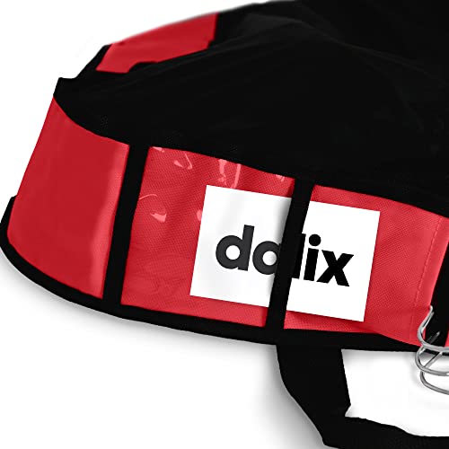 Dalix 60" Foldable Garment Bag Suits Cover Dresses w Front Pocket - color: Red