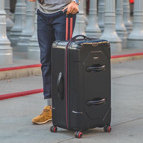 Traveler's Choice Maxporter II Polycarbonate Hardside Trunk with Spinner Wheels, American Flag, 31-Inch Large Trunk - color: American Flag, size: 31-inch Large Trunk