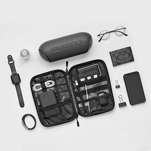 BAGSMART Large Electronic Organizer Travel Case for Tech Accessories, Black - color: Black
