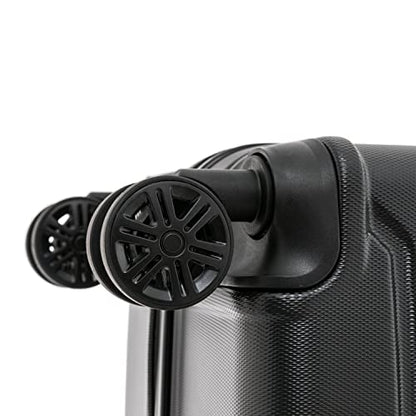 InUSA TREND Luggage with Spinner Wheels | Durable Lightweight Hardshell Suitcase, Travel bag with Handle and Trolley, 20-Inch Carry On Small Luggage | Black - color: Black, size: Carry-on