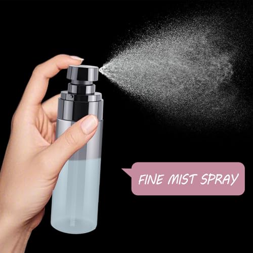 3PCS 100ml Travel Spray Bottles Set, Refillable Mini Spray Bottles with Fine Mist Spray Bottle Nozzle – Ideal for Toners and Skincare - color: Black - 3.4oz