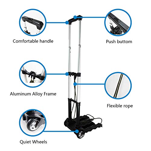 RMS Folding Luggage Cart (Black)