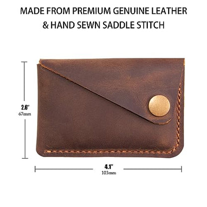 Leather Card Holder, Credit Card Wallet, Cardholder Wallet, Minimalist Wallet,Christmas Gift - color: Brown